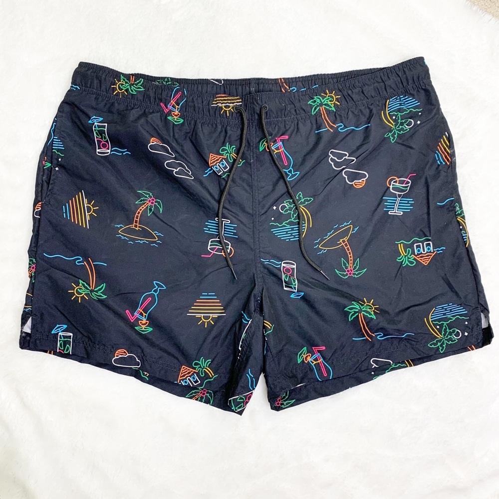 Jake Austin Cocktail Vacay Themed Swim Trunks
